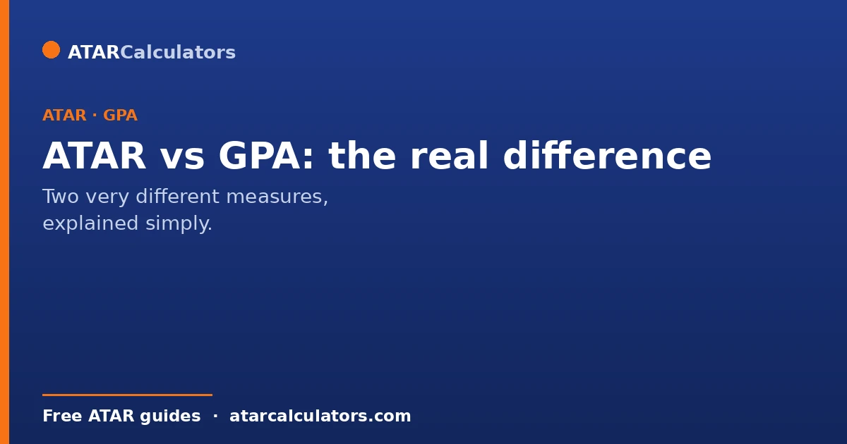 ATAR versus GPA and the real difference
