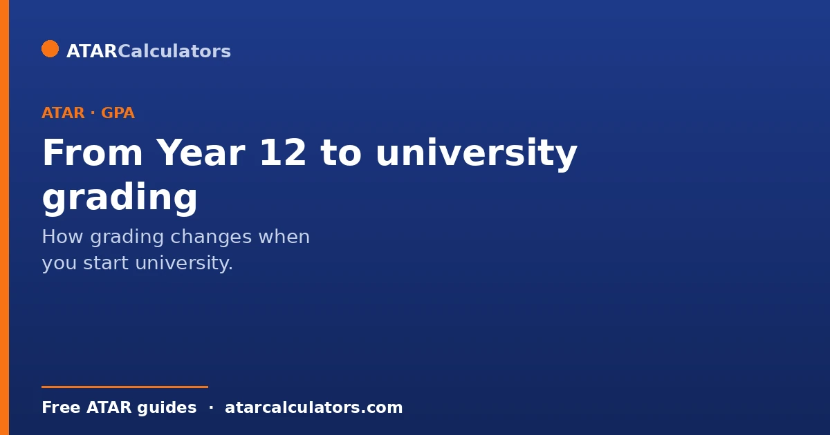 How grading changes from Year 12 to university