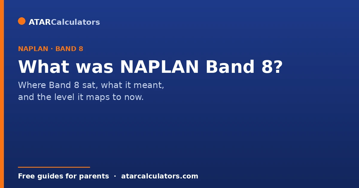 What was NAPLAN Band 8, meaning and where it sat on the scale