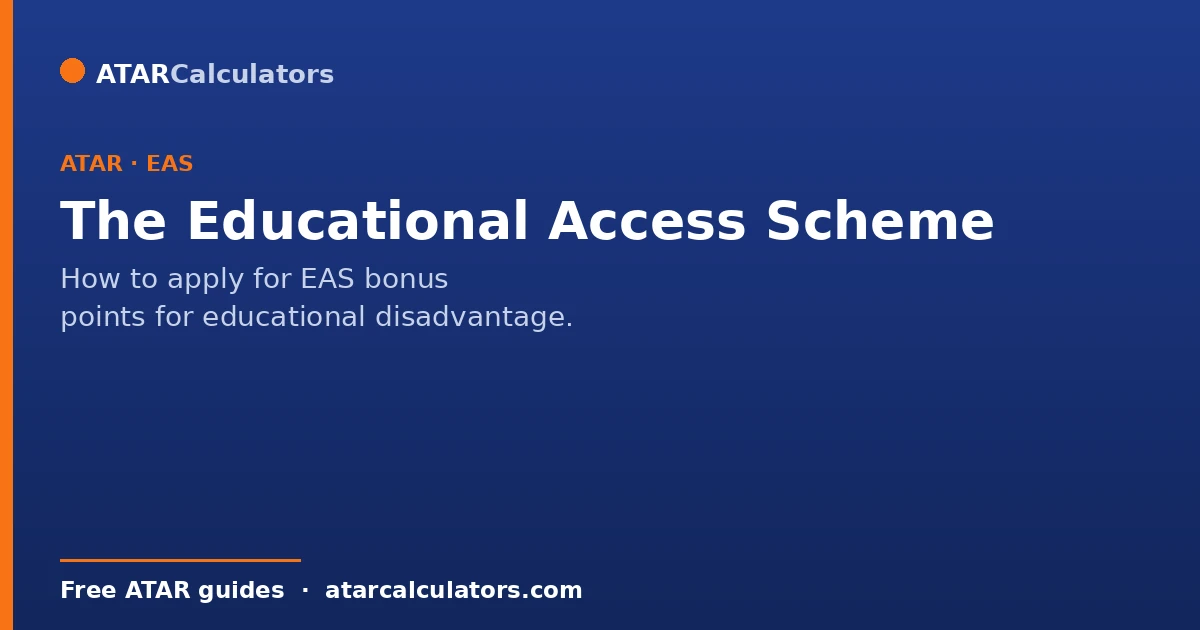 How to apply for Educational Access Scheme EAS bonus points