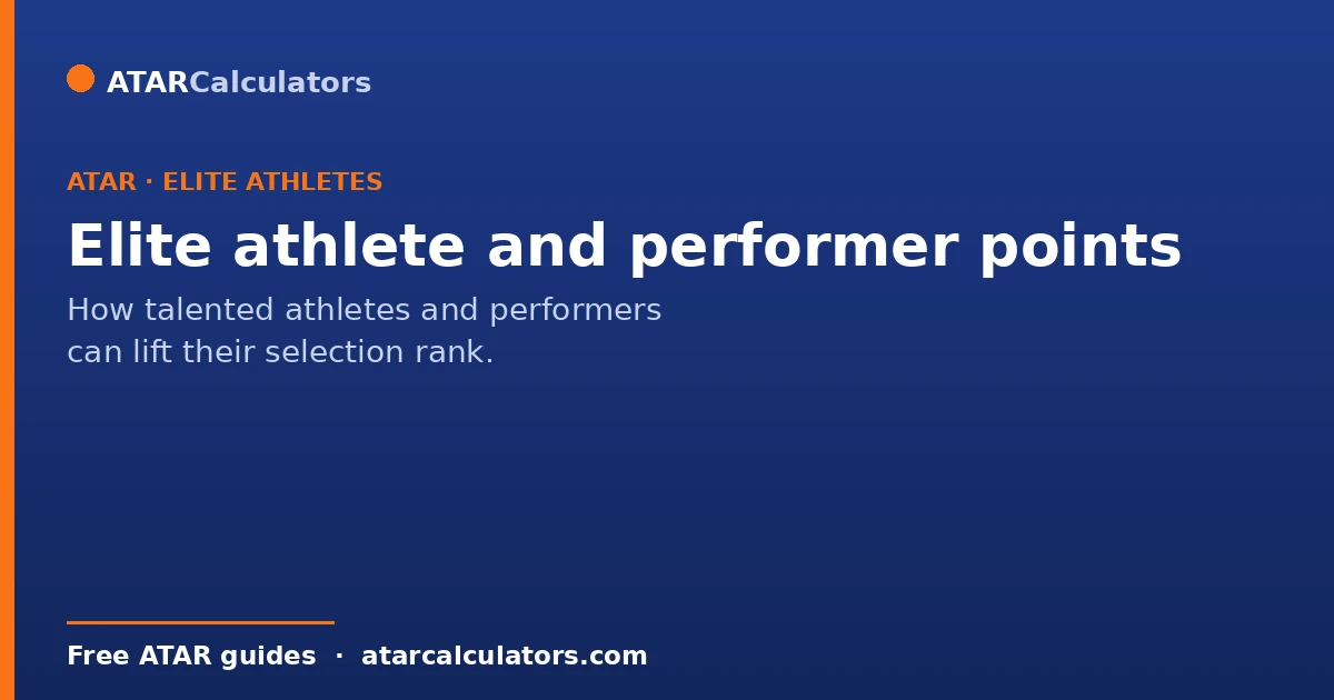 Elite athlete and performer bonus points and how to apply