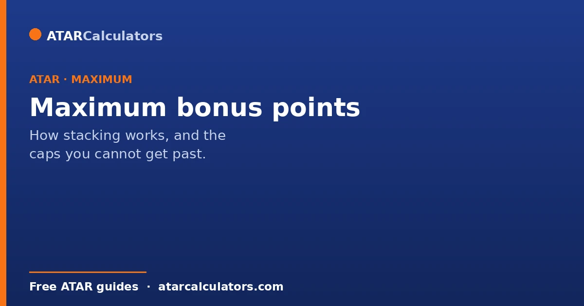 Maximum ATAR bonus points and how stacking adjustment factors works