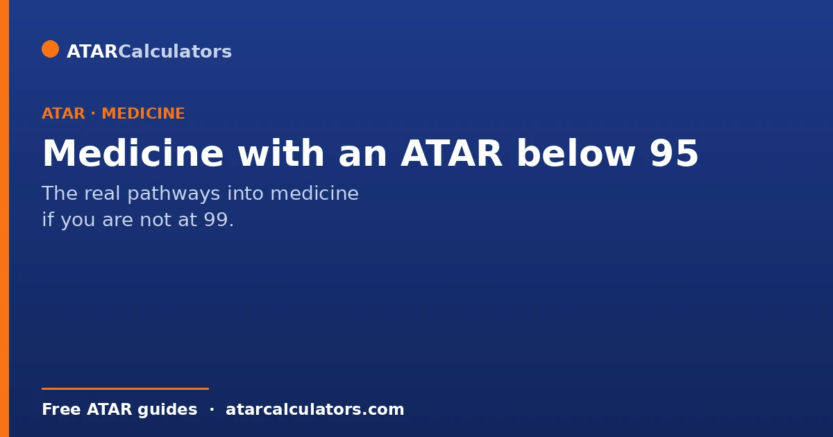 Lowest ATAR for medicine and pathways below 95