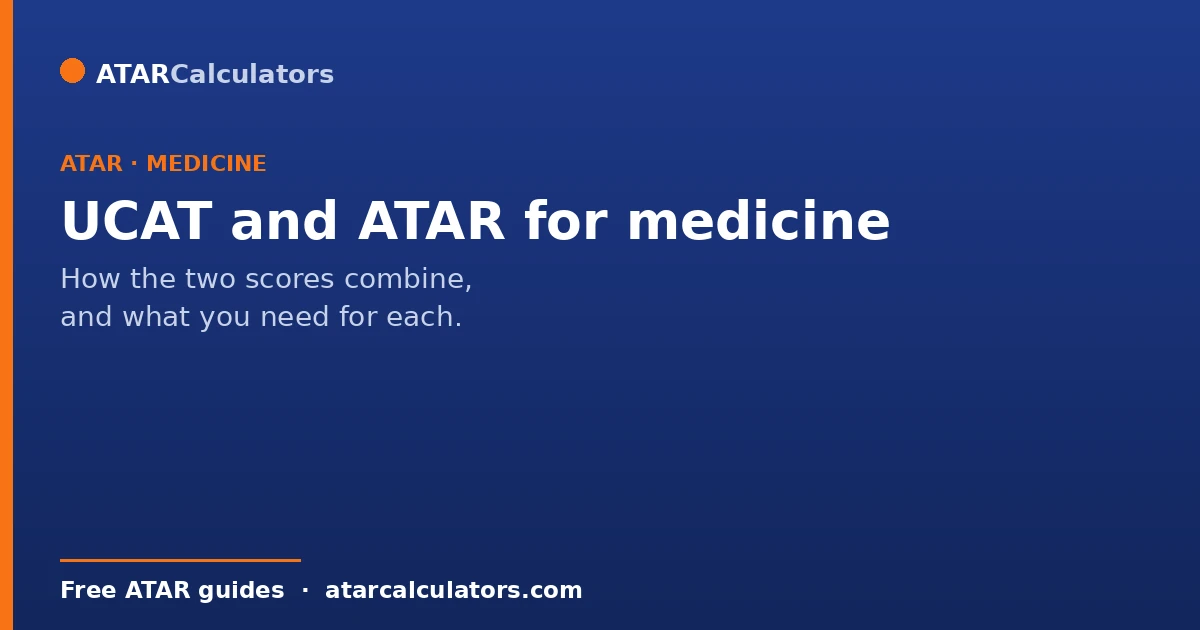 UCAT and ATAR for medicine and how the two combine