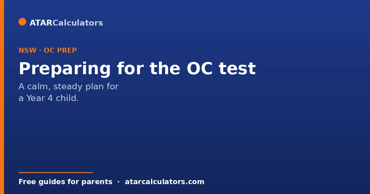 How to prepare a Year 4 child for the NSW OC test