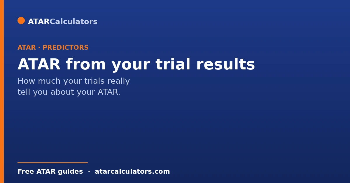 Predicting ATAR from trial results and how realistic it is