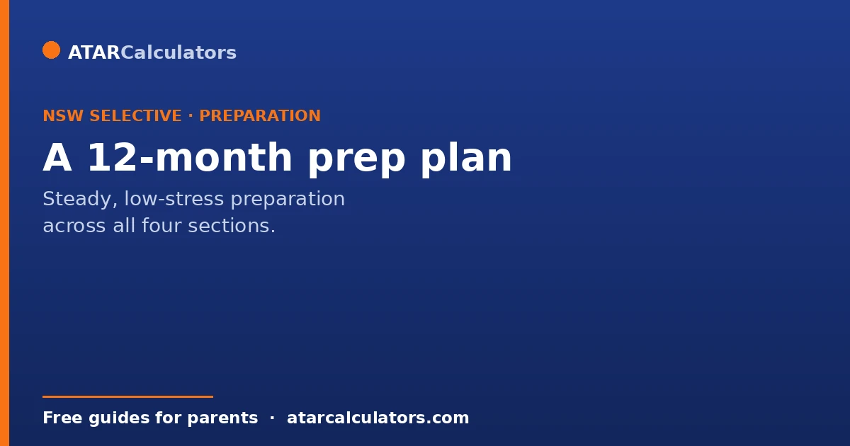 A 12-month preparation plan for the NSW selective test