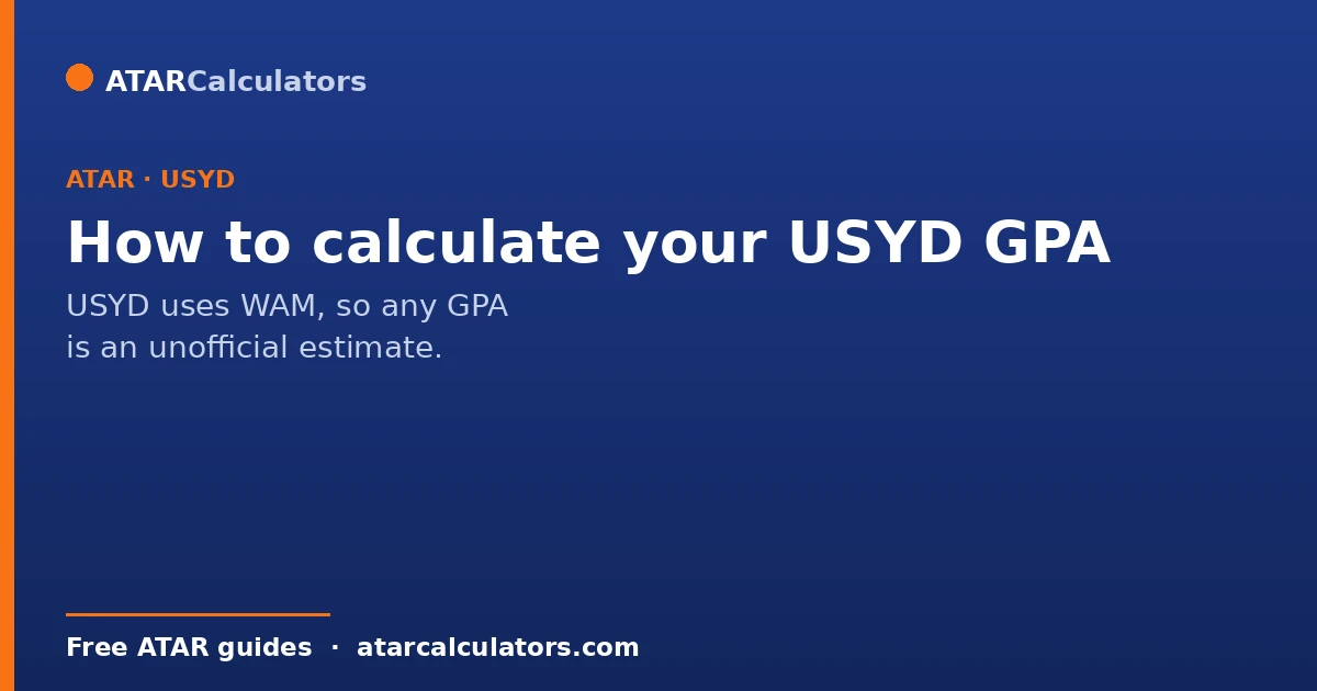 How to calculate your USYD GPA as an indicative guide