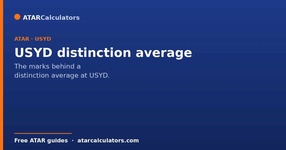 USYD distinction average and the marks you need