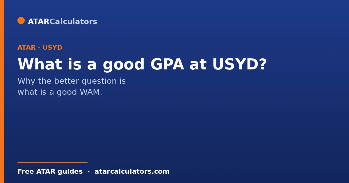 What counts as a good GPA at USYD, a course-by-course guide