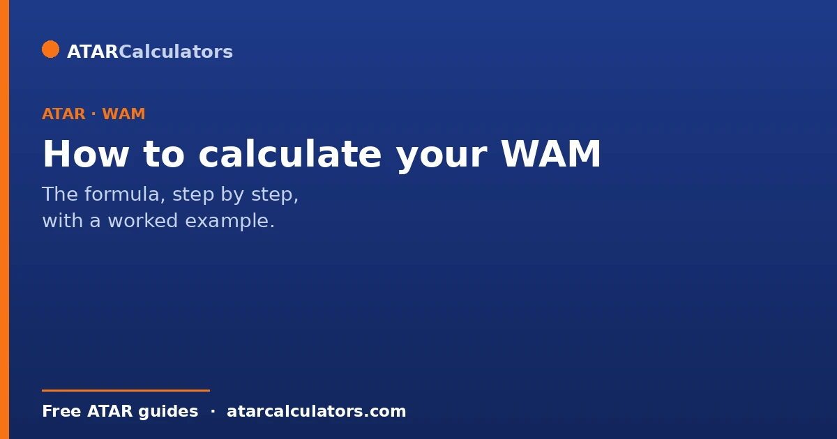 How to calculate your WAM step by step