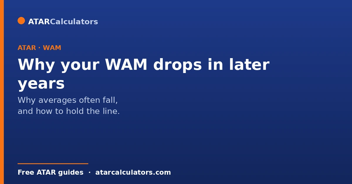 Why your WAM drops in later years and how to avoid it