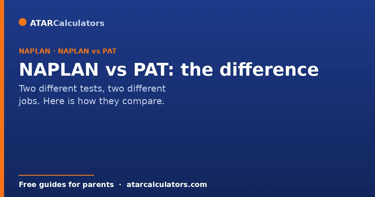 NAPLAN versus PAT, the difference between the two tests